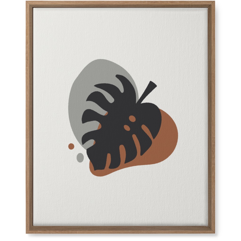 Shapes and Fern Leaf Iv Wall Art, Natural, Single piece, Canvas, 16x20, Brown