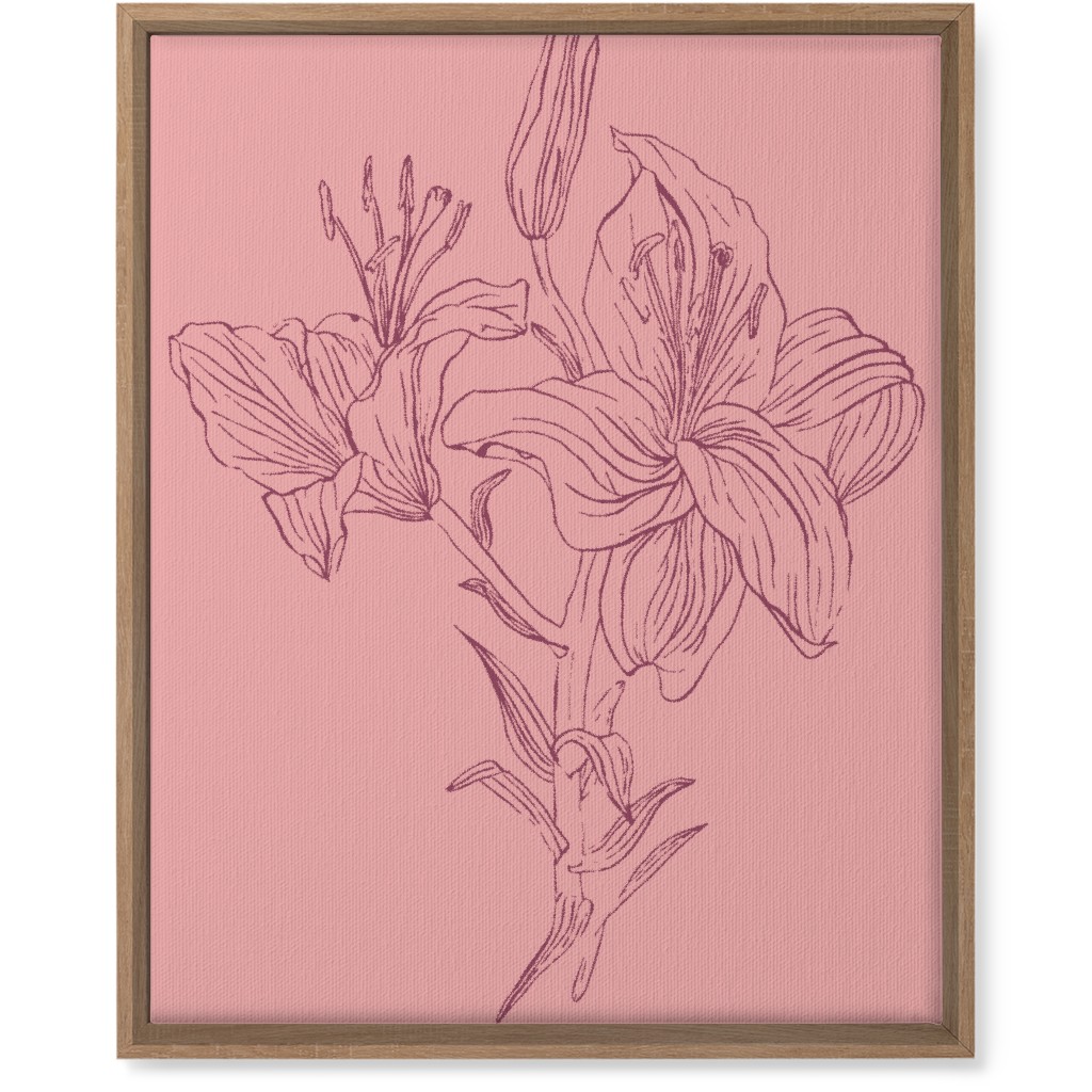 Lily - Pink Wall Art, Natural, Single piece, Canvas, 16x20, Pink