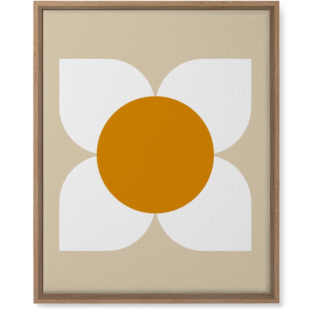 Bold Flower - Beige Wall Art, Natural, Single piece, Canvas, 16x20, Beige, Pearl