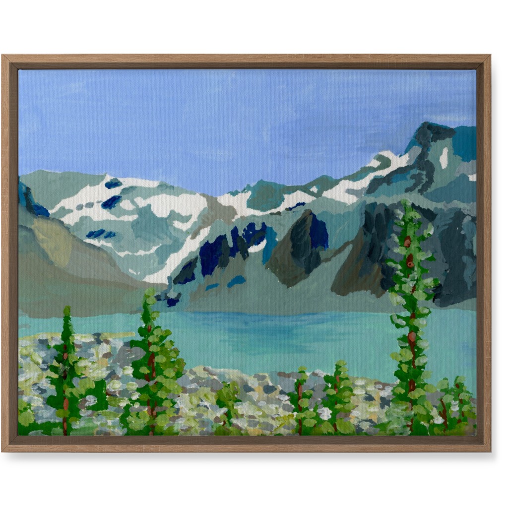 Lake Wedgemount Painting Wall Art, Natural, Single piece, Canvas, 16x20, Blue