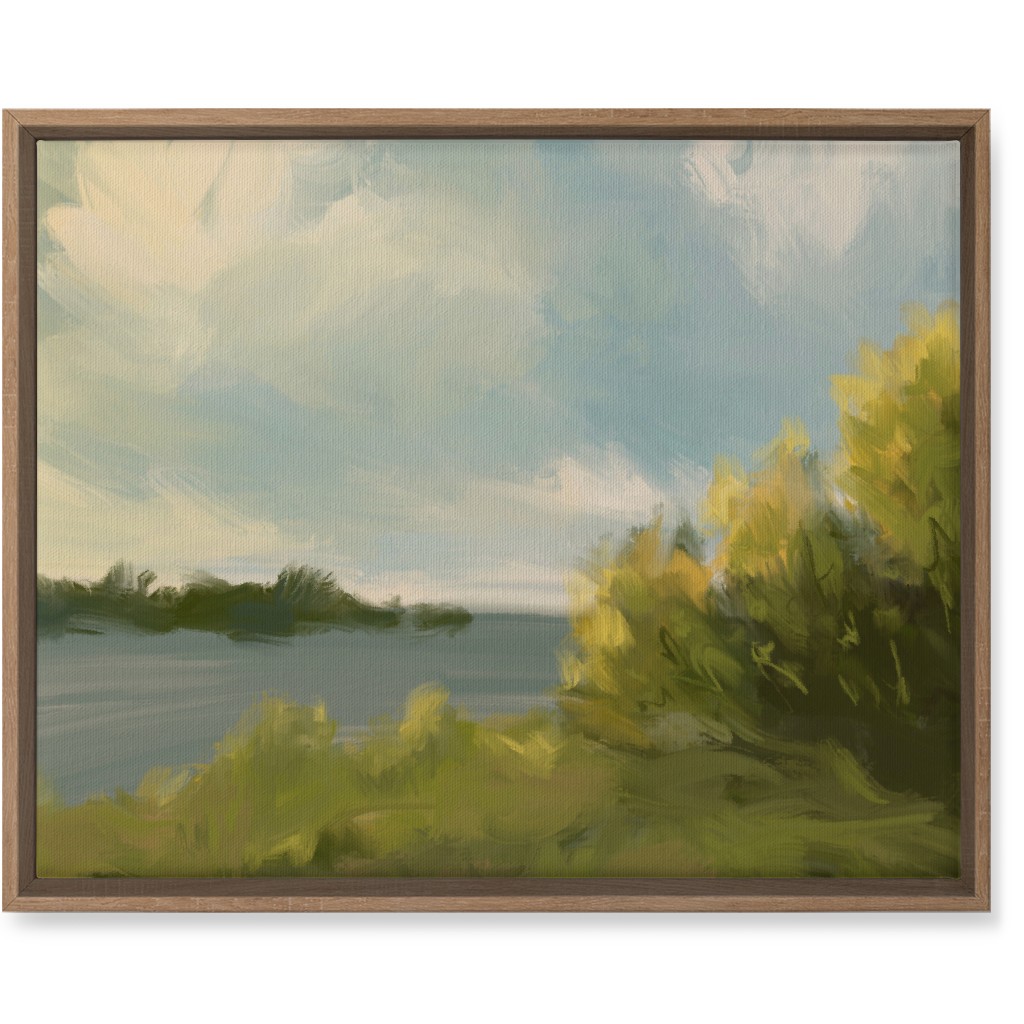 Lake View Wall Art, Natural, Single piece, Canvas, 16x20, Green, Classic Green