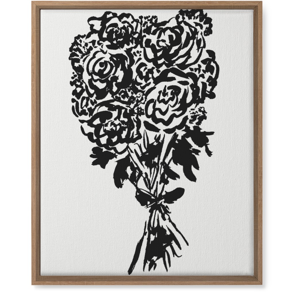Summer Bouquet Wall Art, Natural, Single piece, Canvas, 16x20, White, White