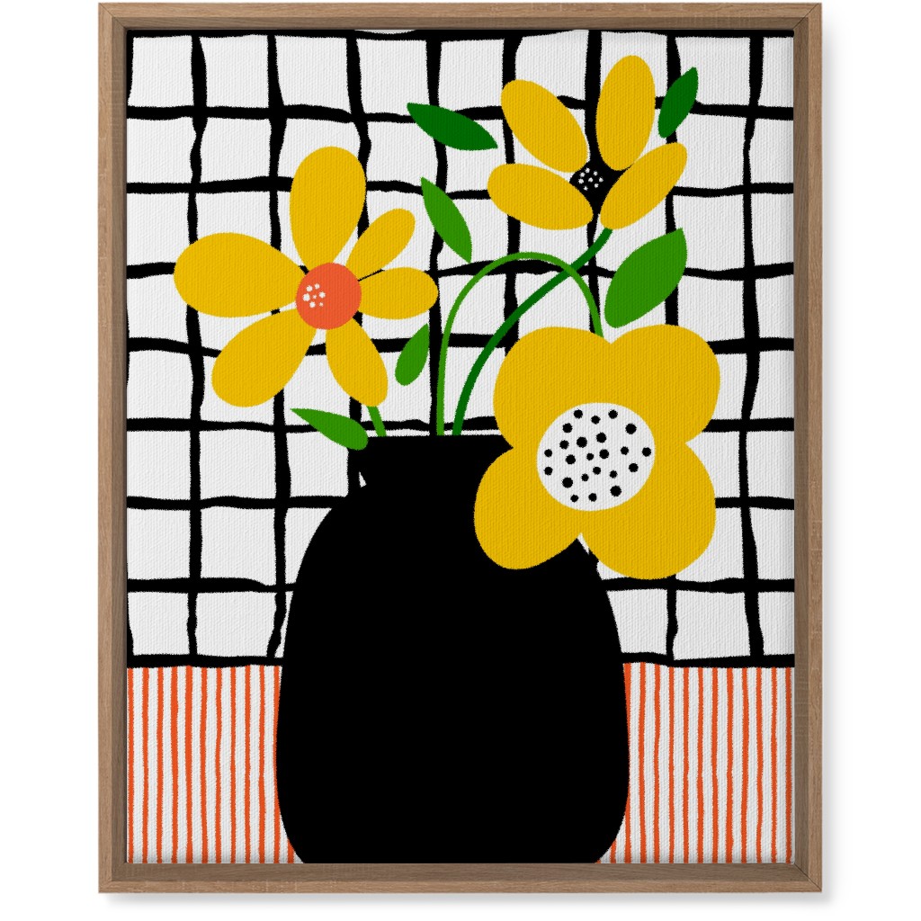 Happy Florals - Multi Wall Art, Natural, Single piece, Canvas, 16x20, Multicolor