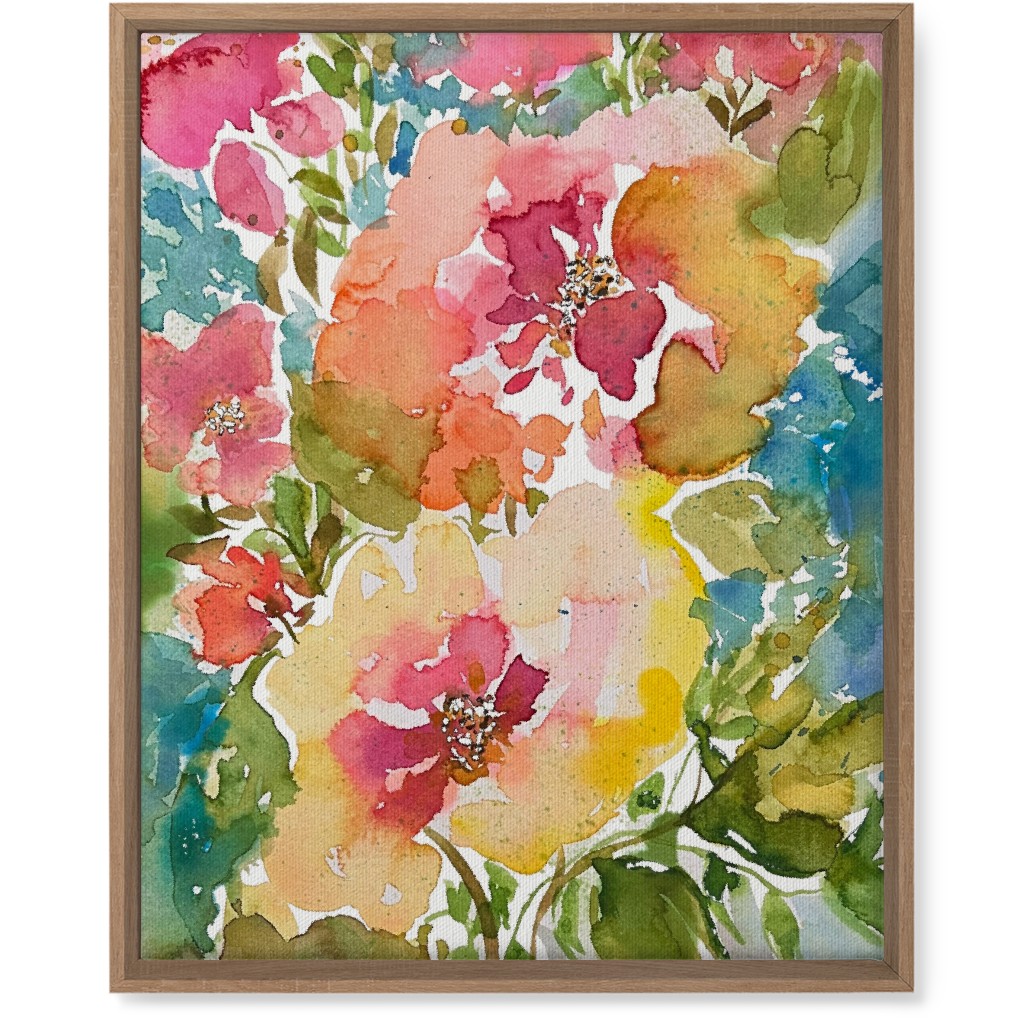 Summer Floral Mart - Multi Wall Art, Natural, Single piece, Canvas, 16x20, Multicolor