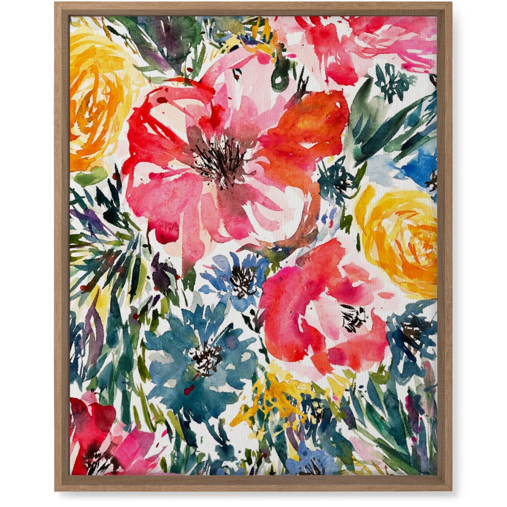Blair Floral - Multi Wall Art, Natural, Single piece, Canvas, 16x20, Multicolor