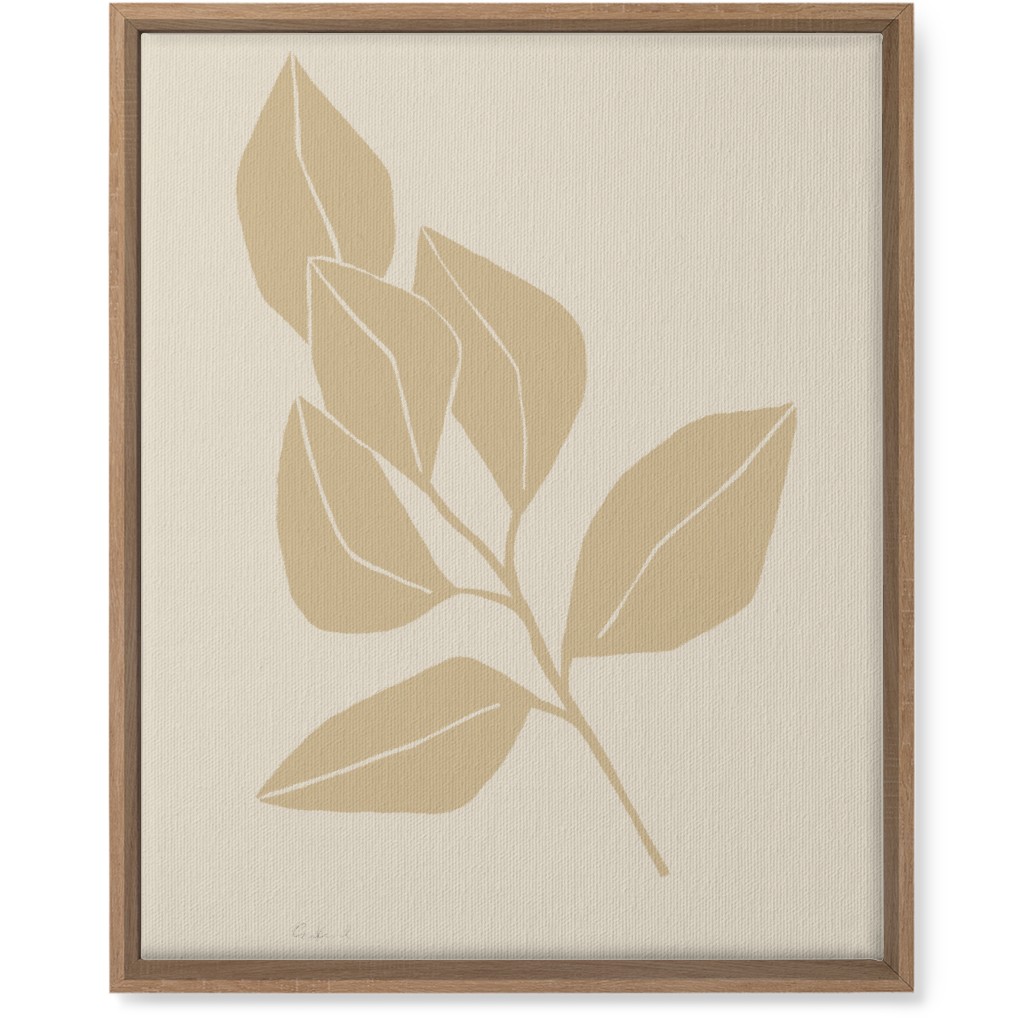 Botanical Ficus - Neutral Wall Art, Natural, Single piece, Canvas, 16x20, Beige