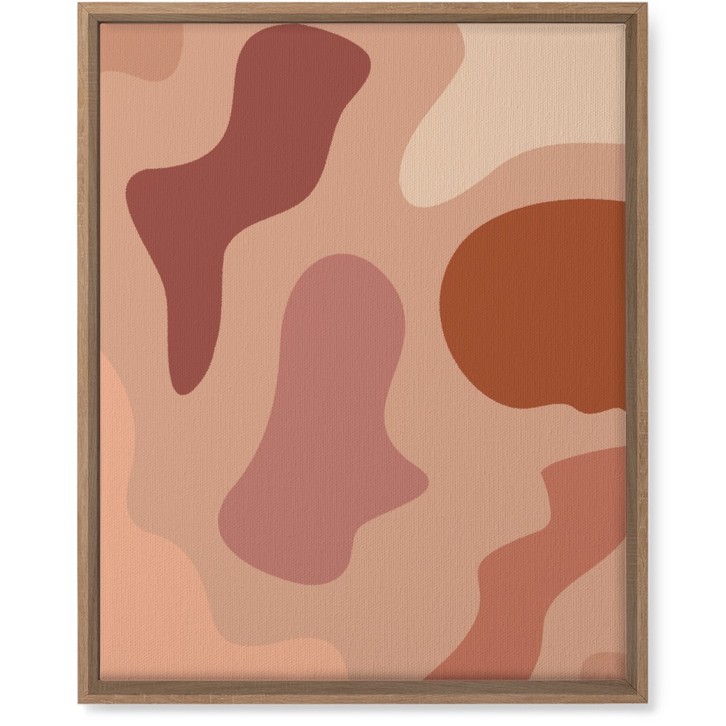Modern Abstract Canyon - Warm Wall Art, Natural, Single piece, Canvas, 16x20, Pink, Bright Pink