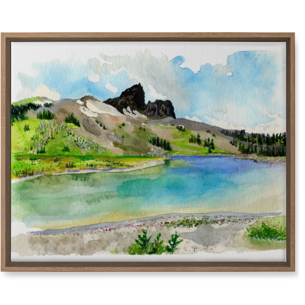 Black Tusk Painting Wall Art, Natural, Single piece, Canvas, 16x20, Green, Classic Green