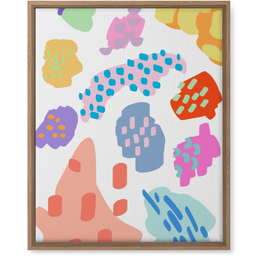 Painterly Abstract Blobs - Pastel Wall Art, Natural, Single piece, Canvas, 16x20, Multicolor