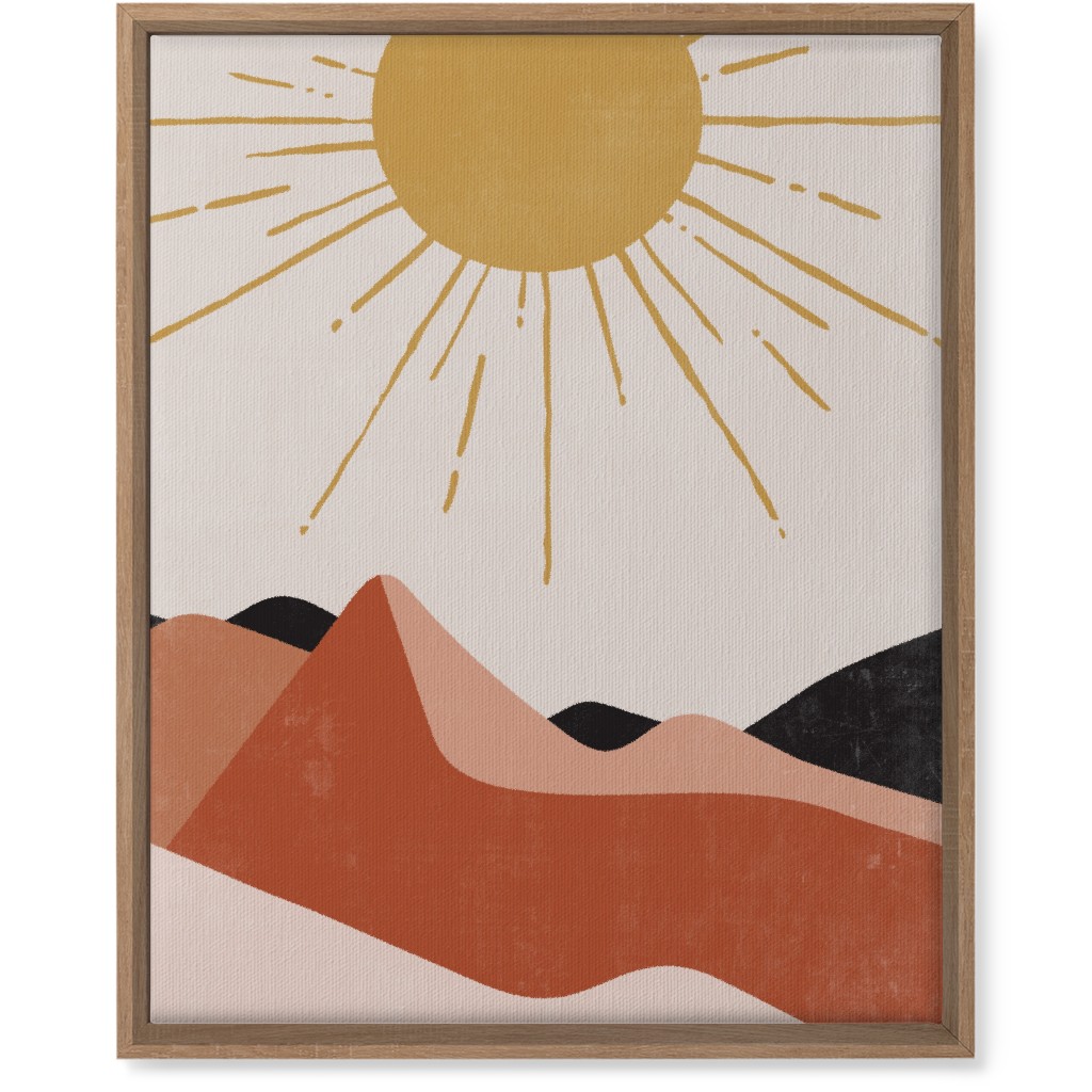 Earthen Vista - Terracotta Wall Art, Natural, Single piece, Canvas, 16x20, Pink, Bright Pink