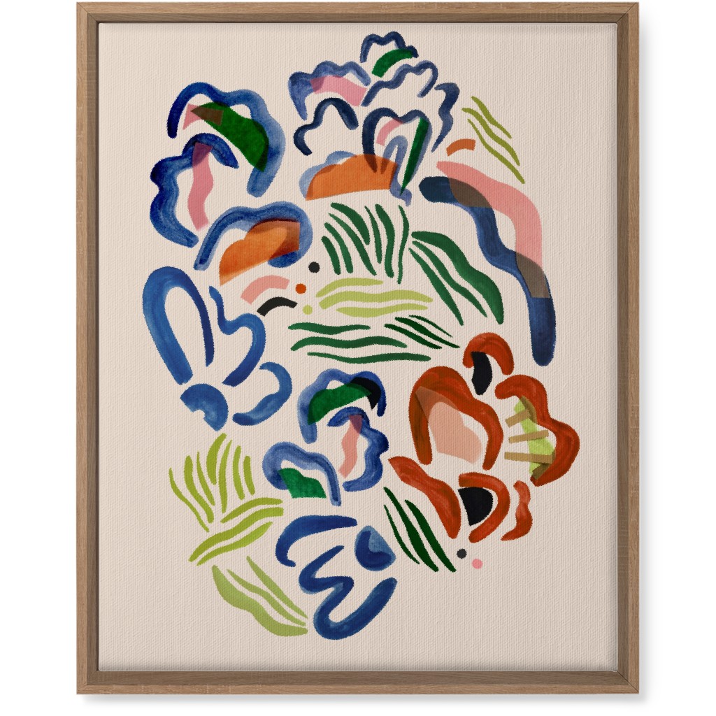 Garden Watercolor - Multi Wall Art, Natural, Single piece, Canvas, 16x20, Multicolor