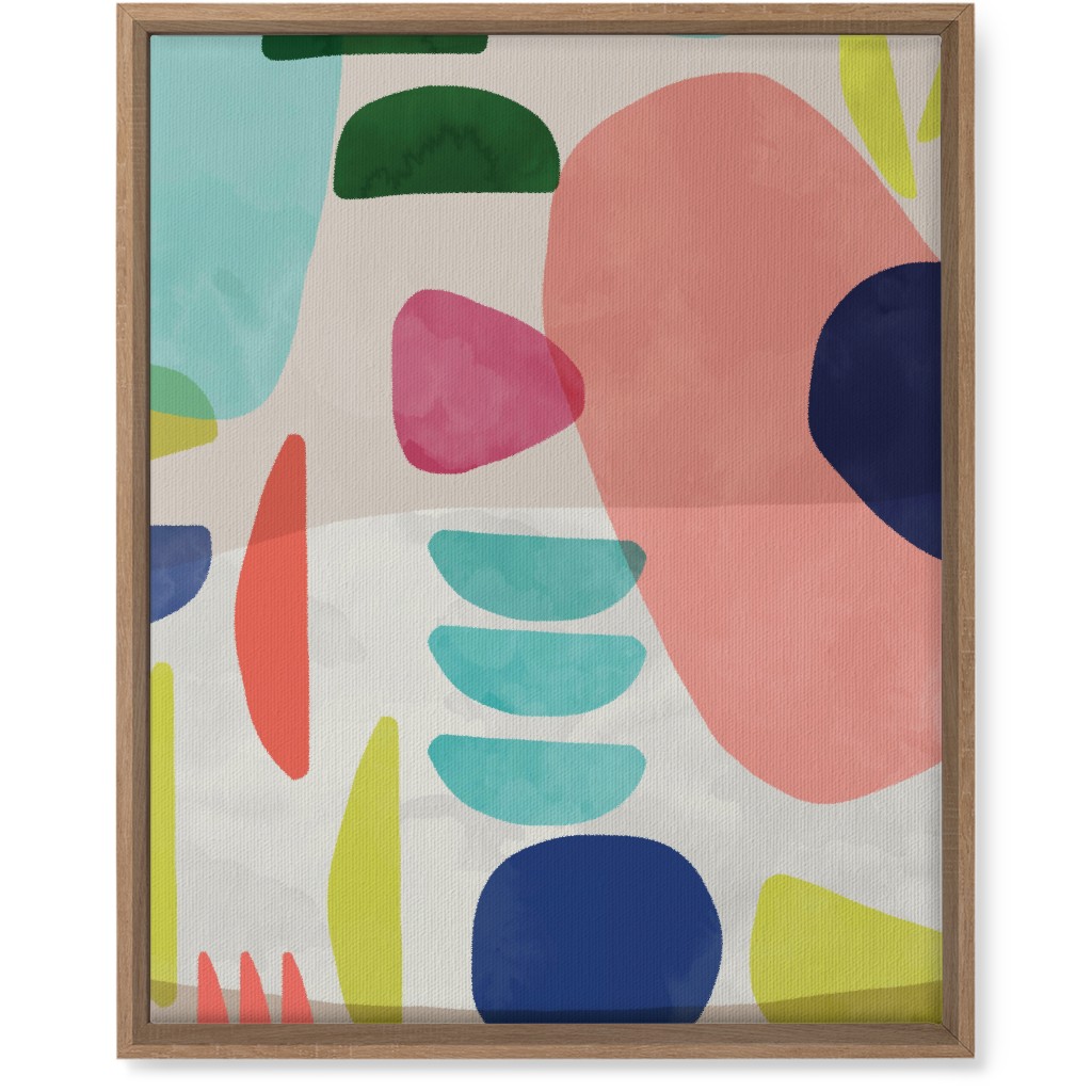 Organic Bold Shapes - Multi Wall Art, Natural, Single piece, Canvas, 16x20, Multicolor