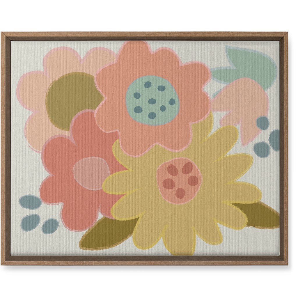 Bold Flowers - Bright Wall Art, Natural, Single piece, Canvas, 16x20, Multicolor