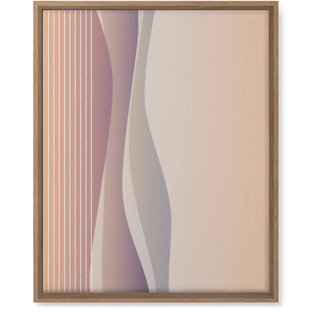 Curves Abstract - Neutral Wall Art, Natural, Single piece, Canvas, 16x20, Pink
