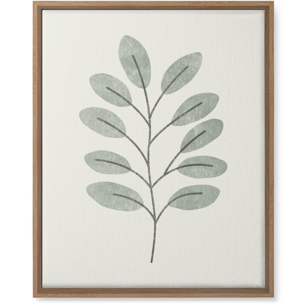 Botanical Greenery - Green Wall Art, Natural, Single piece, Canvas, 16x20, Gray