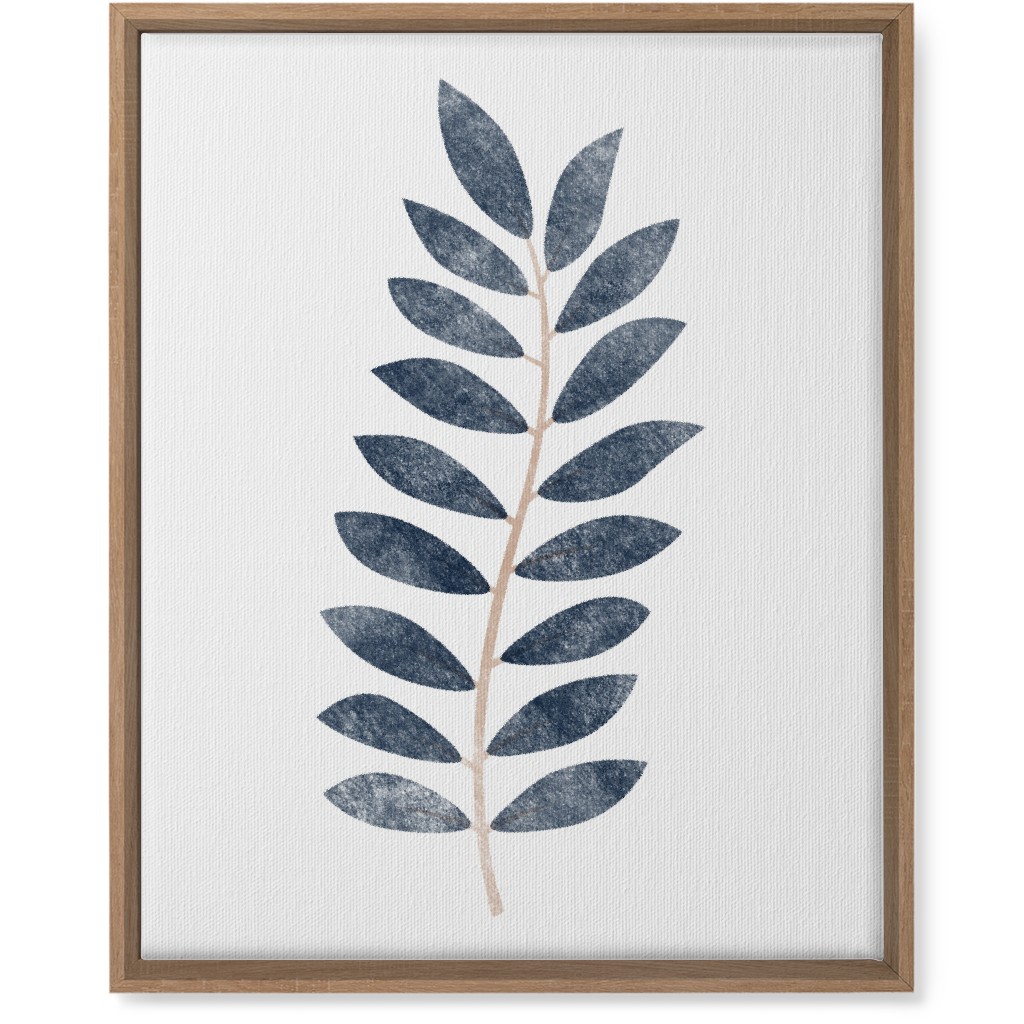 Botanical Leaf Iii Wall Art, Natural, Single piece, Canvas, 16x20, Blue