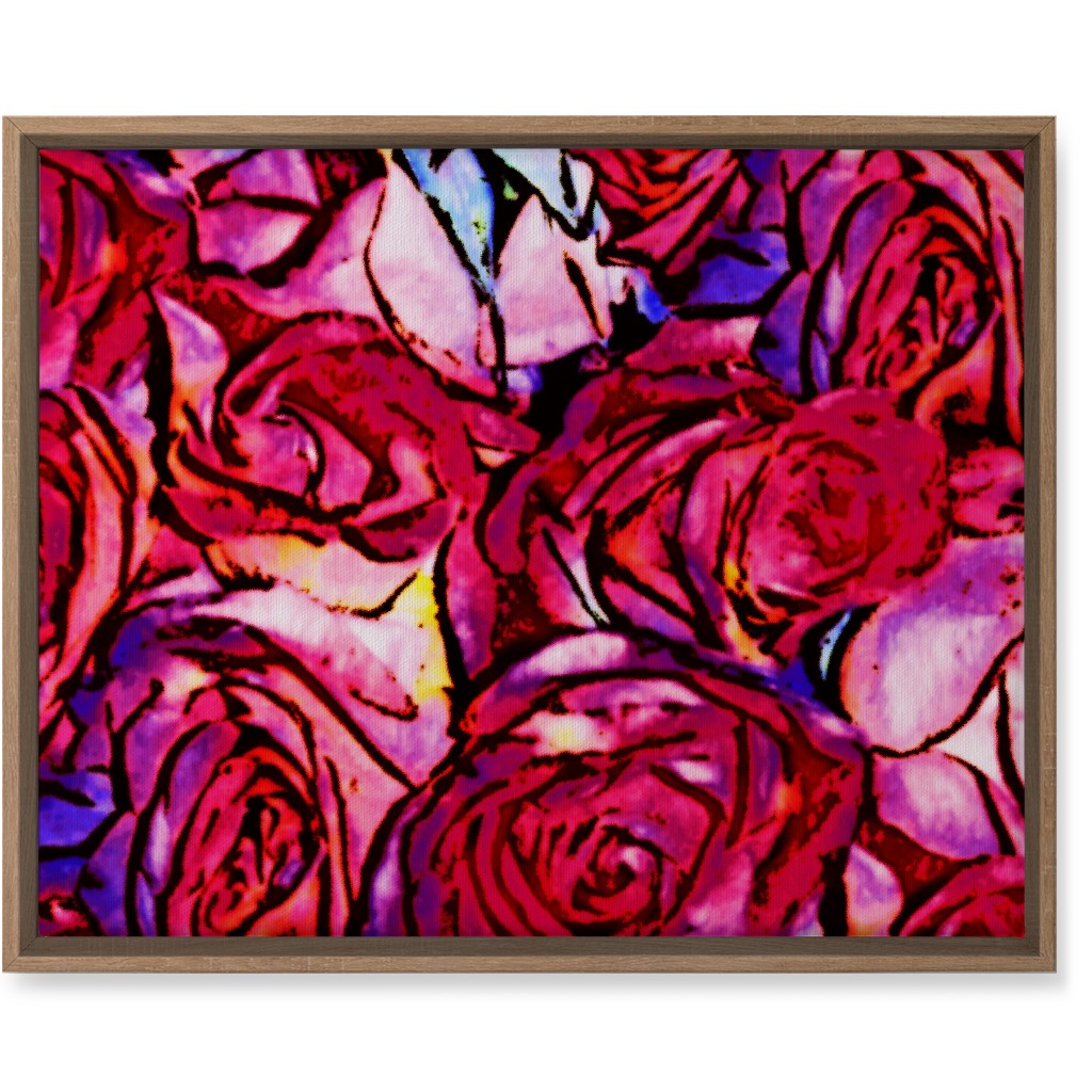 David's Roses - Pink Wall Art, Natural, Single piece, Canvas, 16x20, Pink