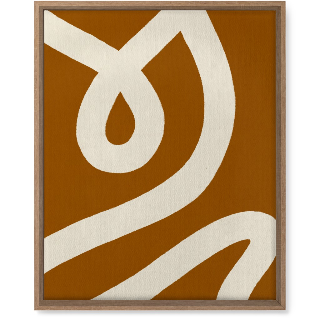 Tangled Brush Strokes V Wall Art, Natural, Single piece, Canvas, 16x20, Orange, Earth