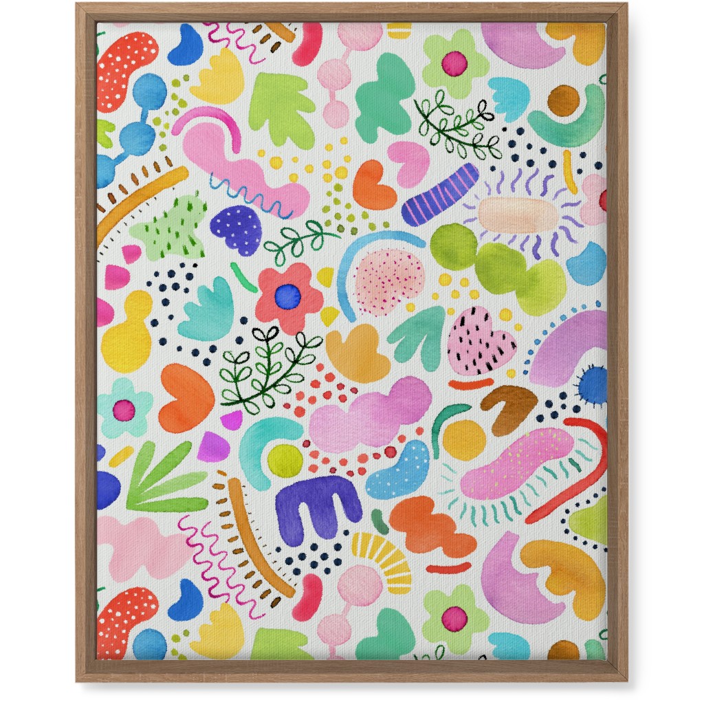 Playful Abstract Shapes - Bold Wall Art, Natural, Single piece, Canvas, 16x20, Multicolor