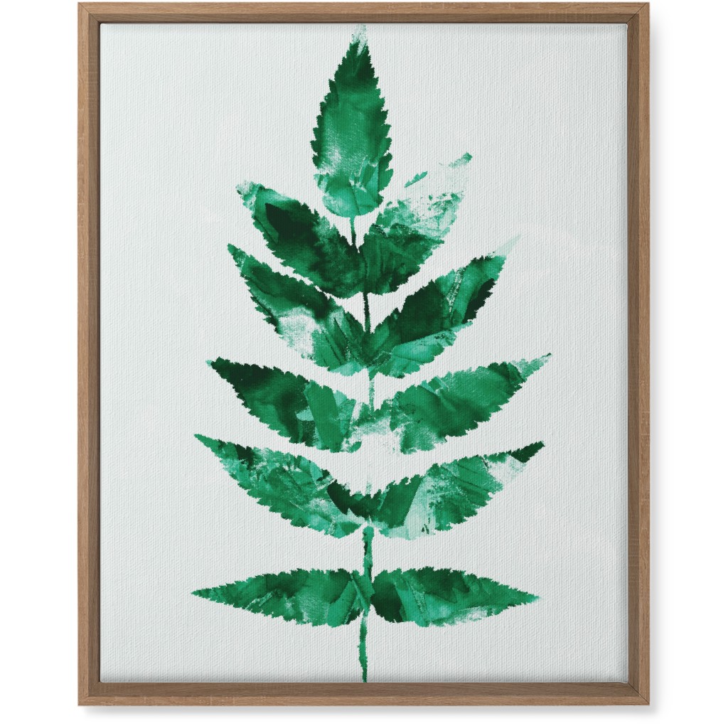 Botanical Leaf Wall Art, Natural, Single piece, Canvas, 16x20, Green, Verdant