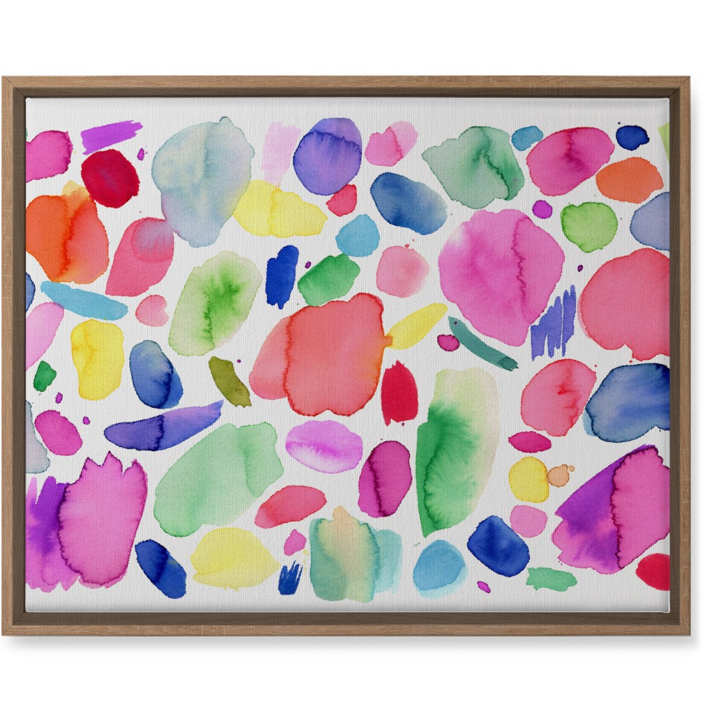 Summer Joy Watercolor Abstract Wall Art, Natural, Single piece, Canvas, 16x20, Multicolor, Poppy