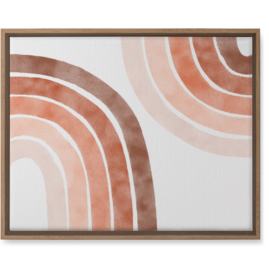 Boho Rainbows - Warm Neutral Wall Art, Natural, Single piece, Canvas, 16x20, Pink, Bright Pink