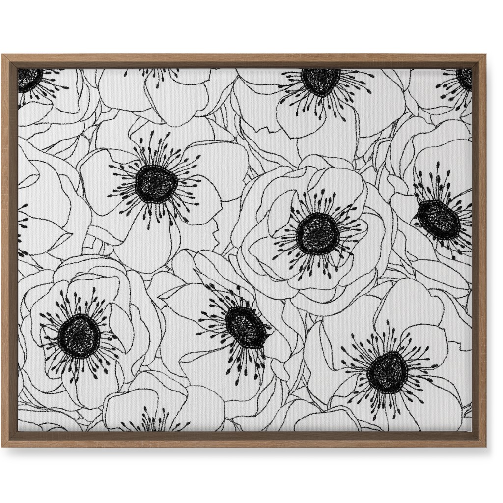 White Anemones - Neutral Wall Art, Natural, Single piece, Canvas, 16x20, White