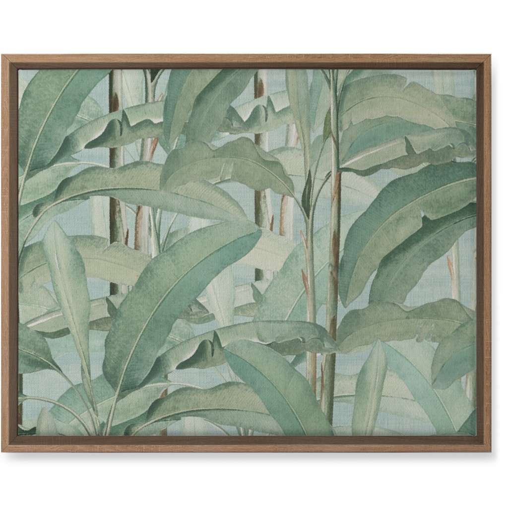 Lush Tropical Leaves Wall Art, Natural, Single piece, Canvas, 16x20, Green