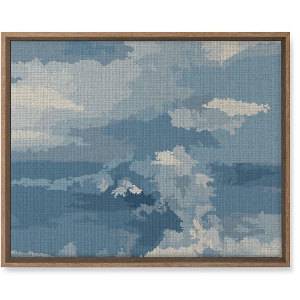 Rough Seas in My Dreams - Blue Wall Art, Natural, Single piece, Canvas, 16x20, Blue, True Blue