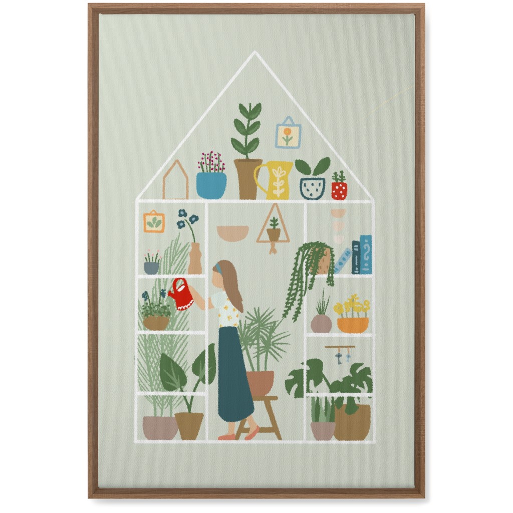 Gardening Indoors - Multi Wall Art, Natural, Single piece, Canvas, 20x30, Multicolor