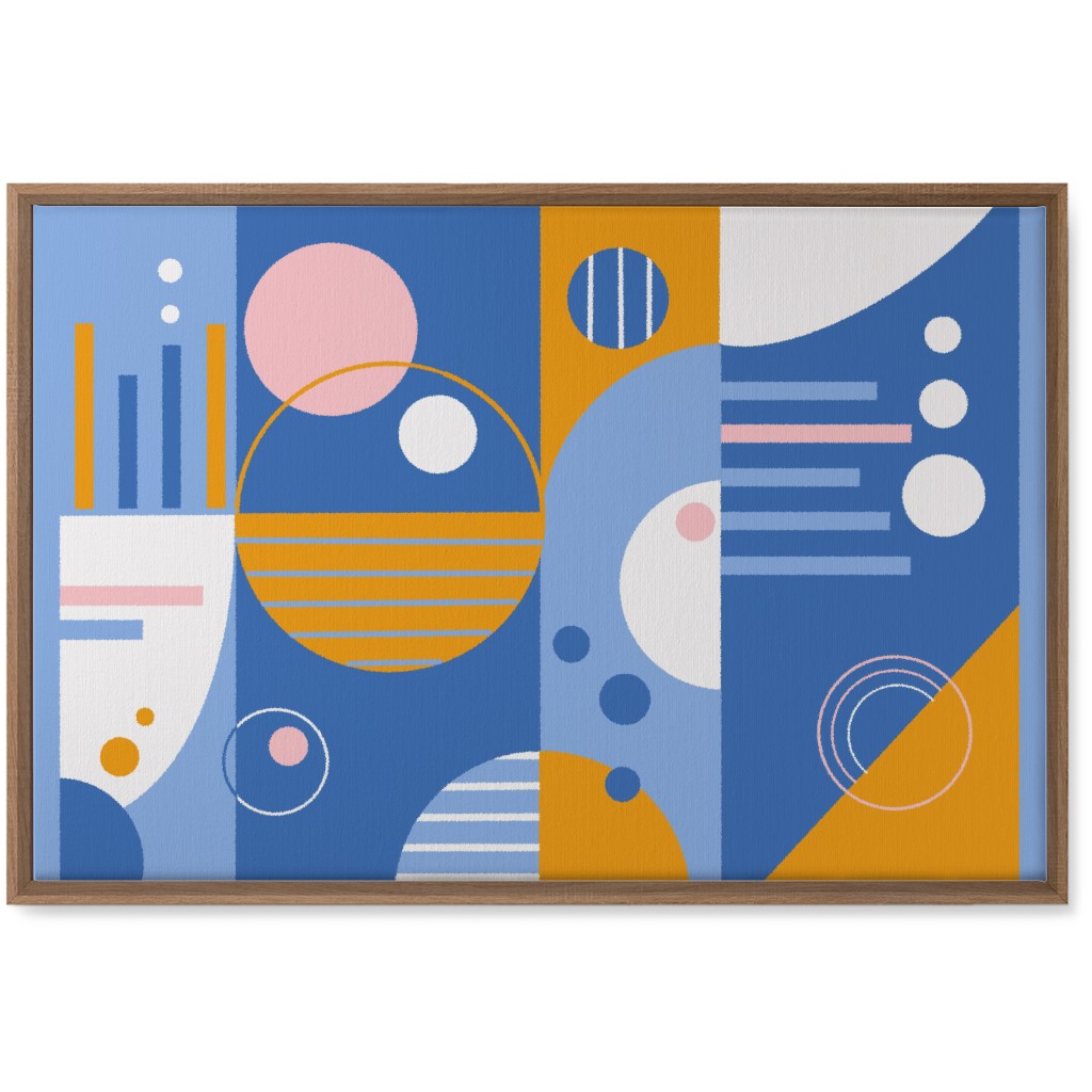 Abstract Playground - Multi Wall Art, Natural, Single piece, Canvas, 20x30, Blue