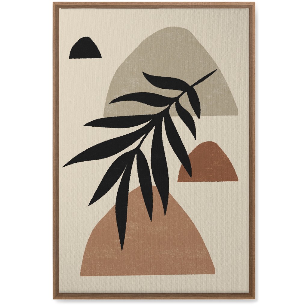 Abstract Palm - Neutral Wall Art, Natural, Single piece, Canvas, 20x30, Beige, Pearl