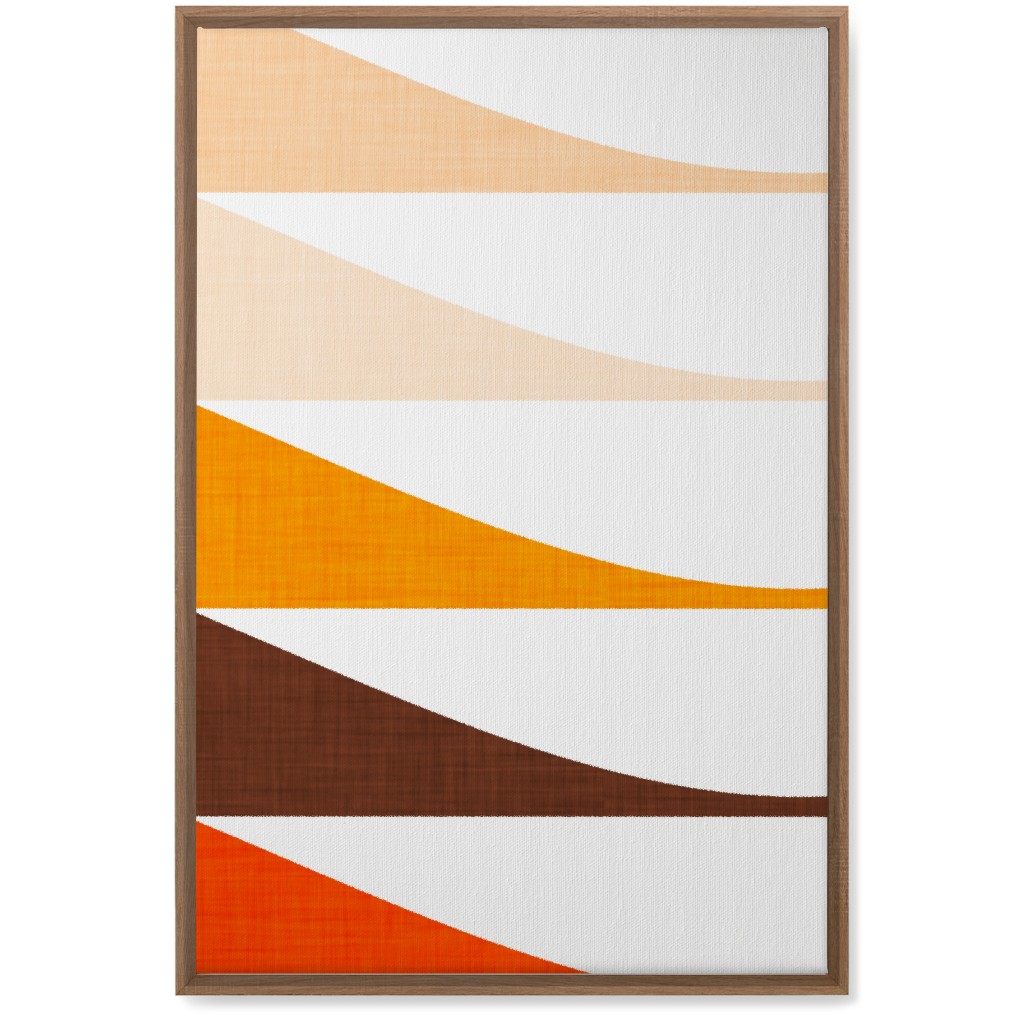 Retro Waves - Warm Wall Art, Natural, Single piece, Canvas, 20x30, Multicolor