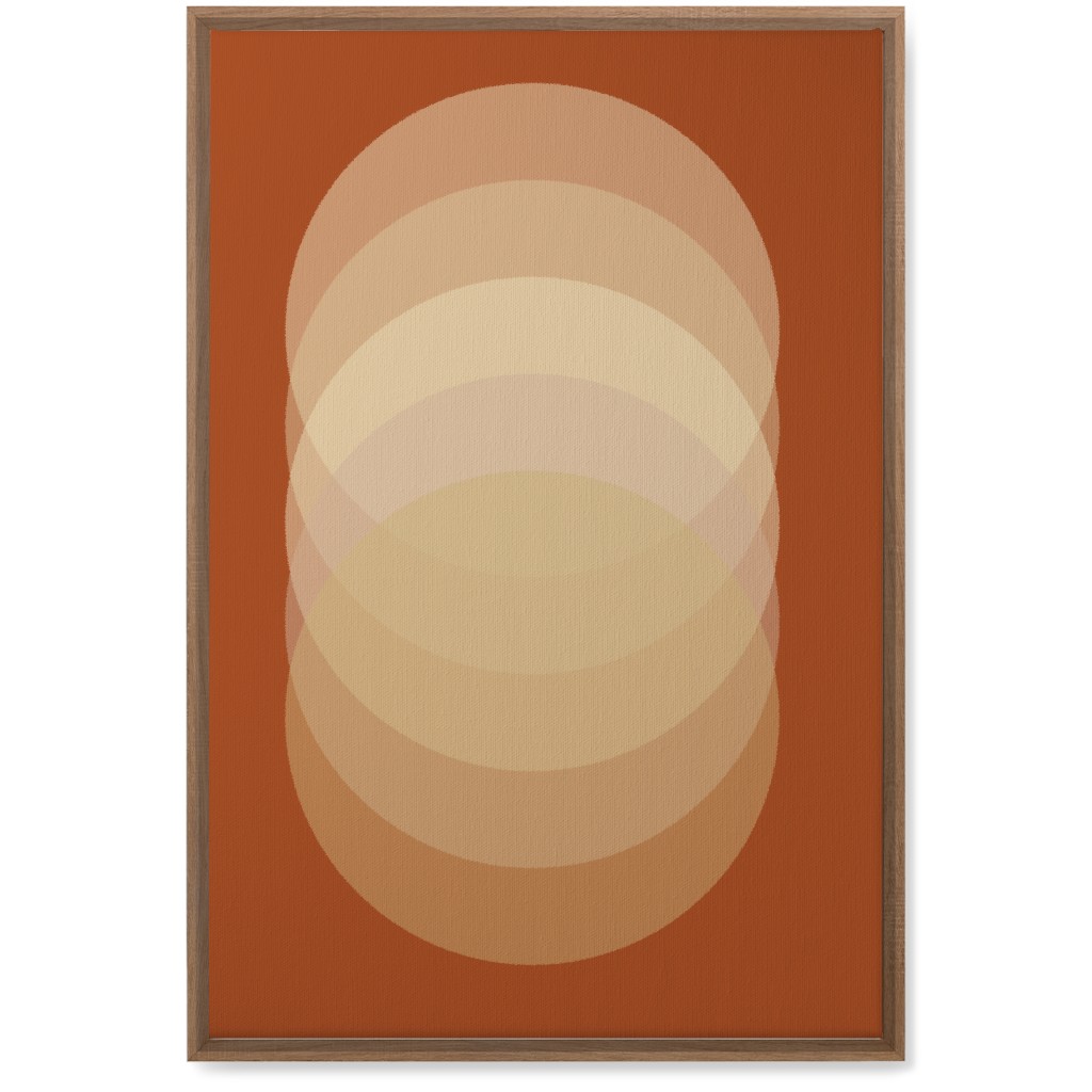Abstract Sunrise - Orange Wall Art, Natural, Single piece, Canvas, 20x30, Orange, Orange
