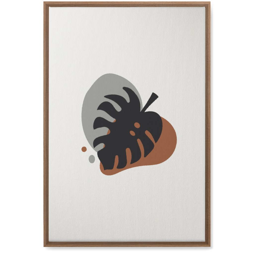 Shapes and Fern Leaf Iv Wall Art, Natural, Single piece, Canvas, 20x30, Brown