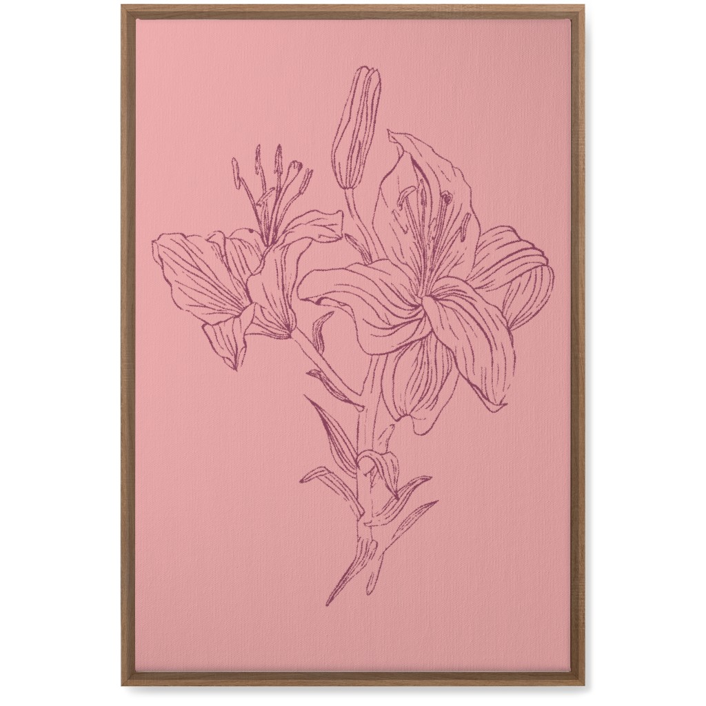 Lily - Pink Wall Art, Natural, Single piece, Canvas, 20x30, Pink