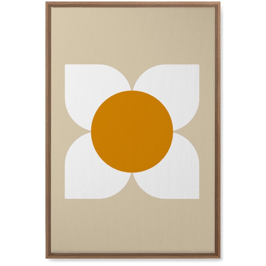 Bold Flower - Beige Wall Art, Natural, Single piece, Canvas, 20x30, Beige, Pearl