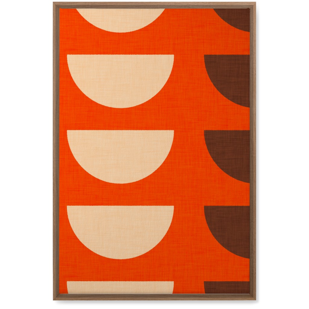 Half Moon Wall Art, Natural, Single piece, Canvas, 20x30, Red