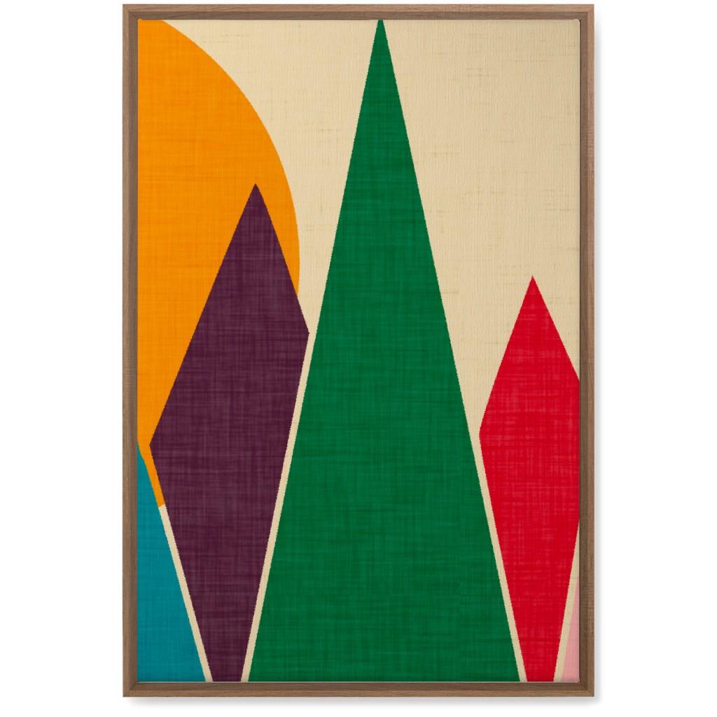 Wondering Solar Mountain - Multi Wall Art, Natural, Single piece, Canvas, 20x30, Multicolor