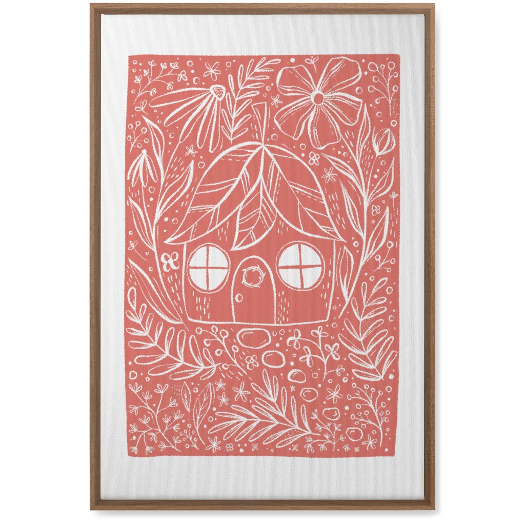 Fairy House - Pink Wall Art, Natural, Single piece, Canvas, 20x30, Pink, Bright Pink