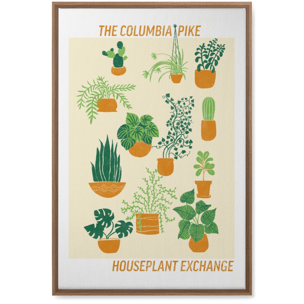 Houseplant Exchange - Green and Cream Wall Art, Natural, Single piece, Canvas, 20x30, Green