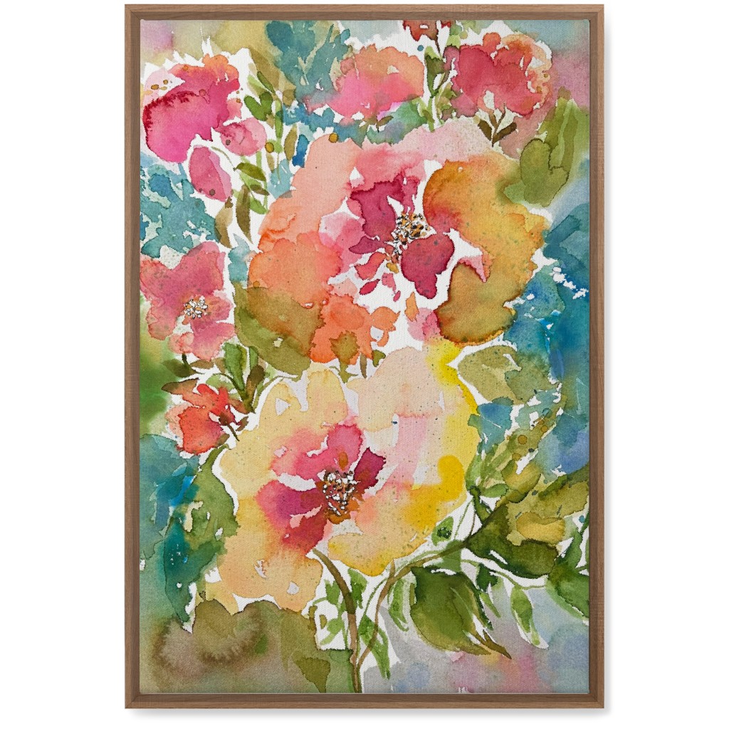 Summer Floral Mart - Multi Wall Art, Natural, Single piece, Canvas, 20x30, Multicolor