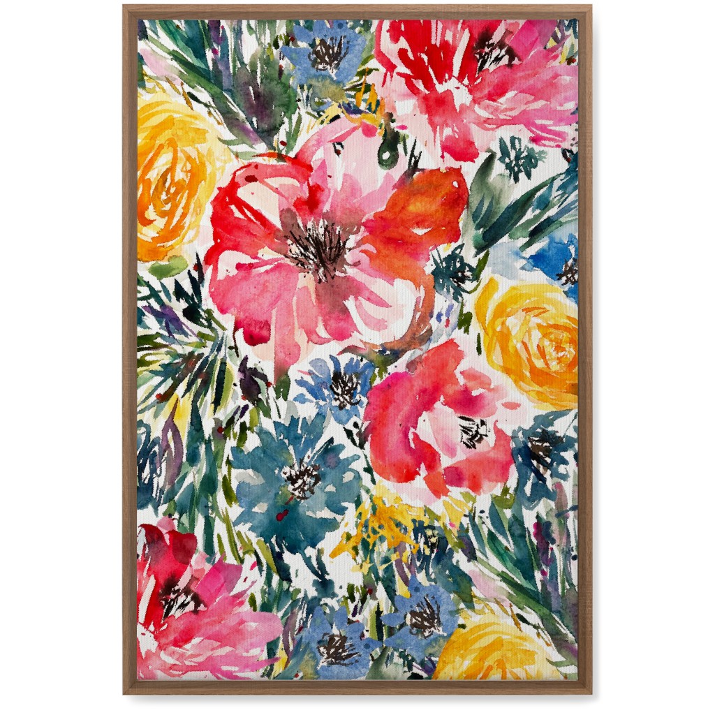 Blair Floral - Multi Wall Art, Natural, Single piece, Canvas, 20x30, Multicolor