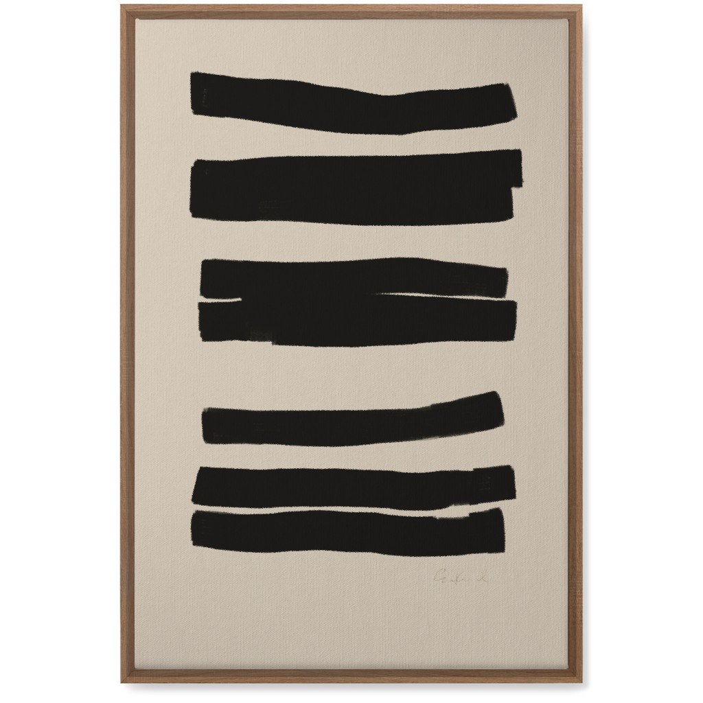 Abstract Bold Stripes I Wall Art, Natural, Single piece, Canvas, 20x30, Black