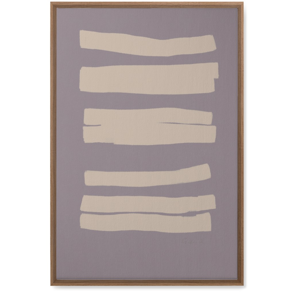 Bold Stripes Abstract Ii Wall Art, Natural, Single piece, Canvas, 20x30, Purple