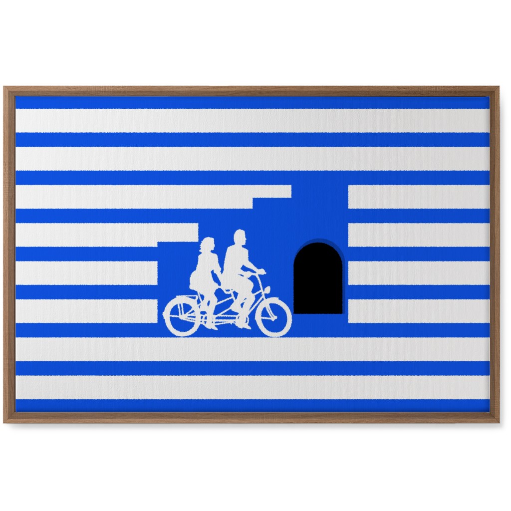 Riders Lovers - Blue Wall Art, Natural, Single piece, Canvas, 20x30, Blue, True Blue