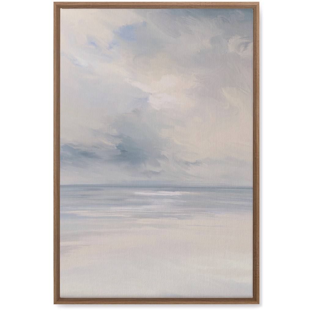 Beach Day - Neutral Wall Art, Natural, Single piece, Canvas, 20x30, Blue, True Blue