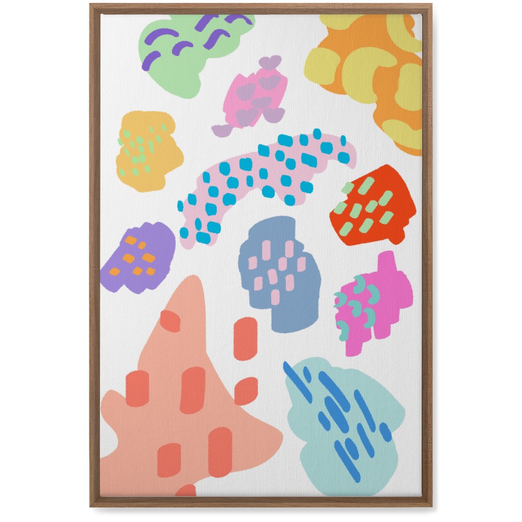 Painterly Abstract Blobs - Pastel Wall Art, Natural, Single piece, Canvas, 20x30, Multicolor