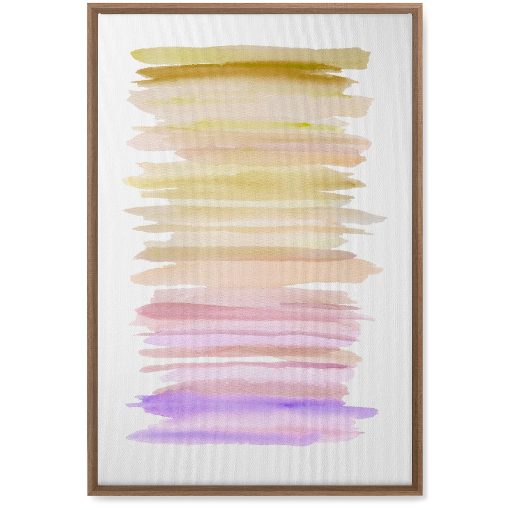 Watercolor Ocean Seashore Wall Art, Natural, Single piece, Canvas, 20x30, Purple, Wheat