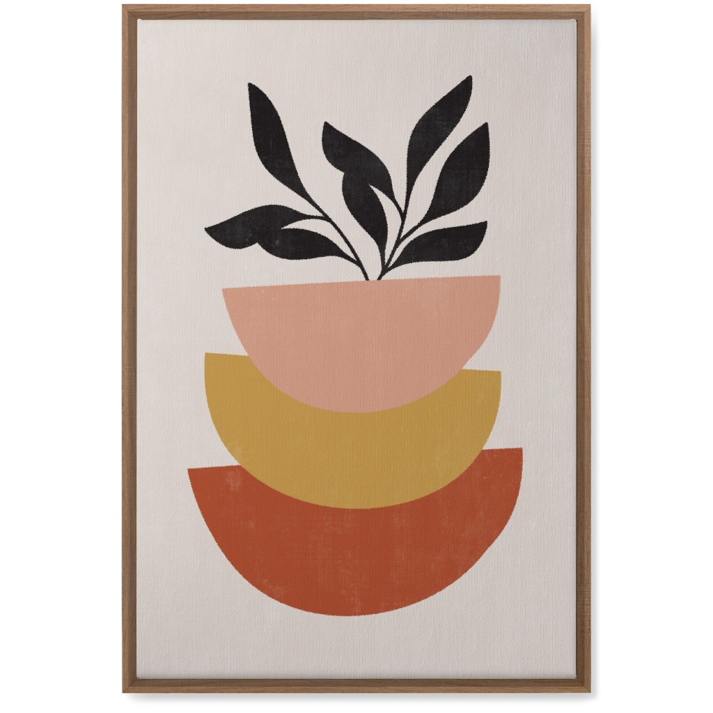 Earthen Plants - Terracotta Wall Art, Natural, Single piece, Canvas, 20x30, Orange